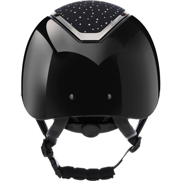 2024 Charles Owen Kylo Cristal Estándar Pico Casco De Equitación KYLOC - Black Gloss / Cromo
